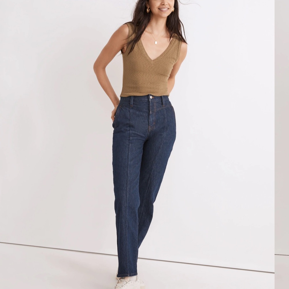 Madewell Dark Blue Straight Leg Jeans The Perfect Vintage Straight Jean